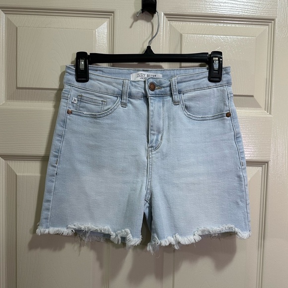 Judy Blue High-Waist Slim Short White Denim Shorts